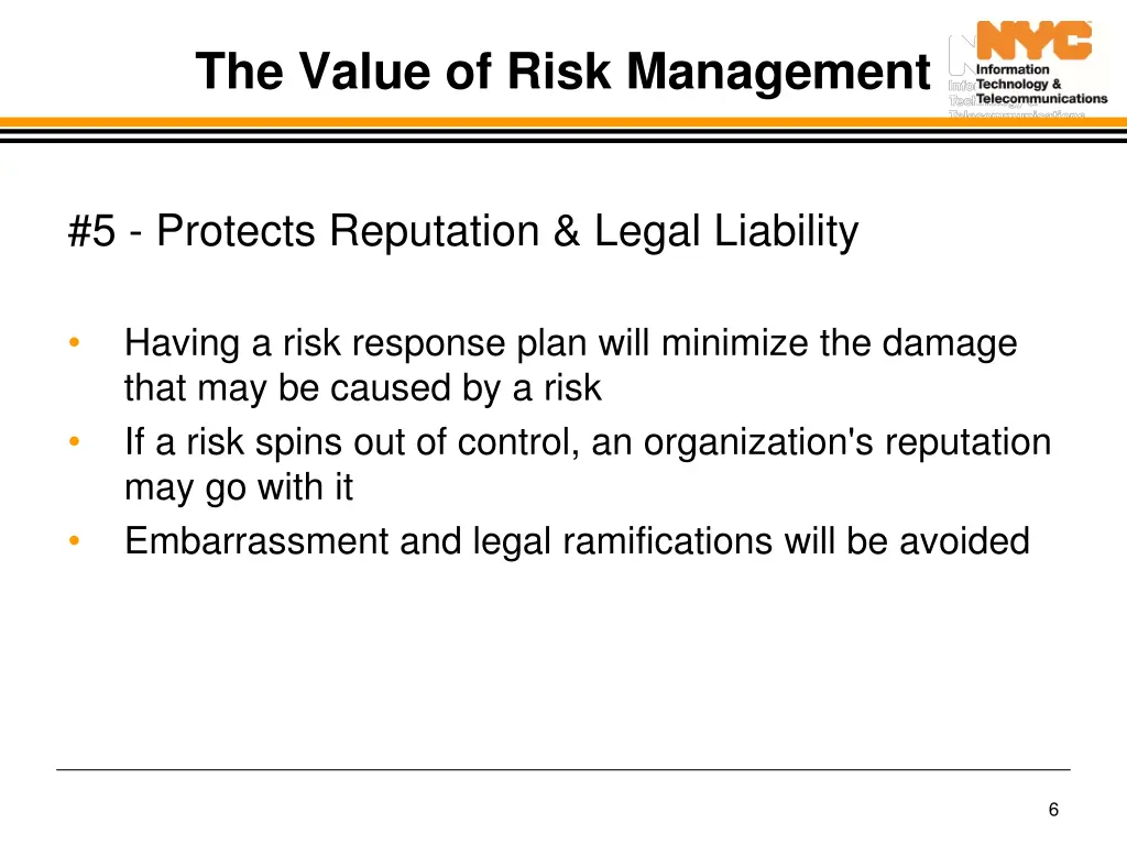 the value of risk management 5