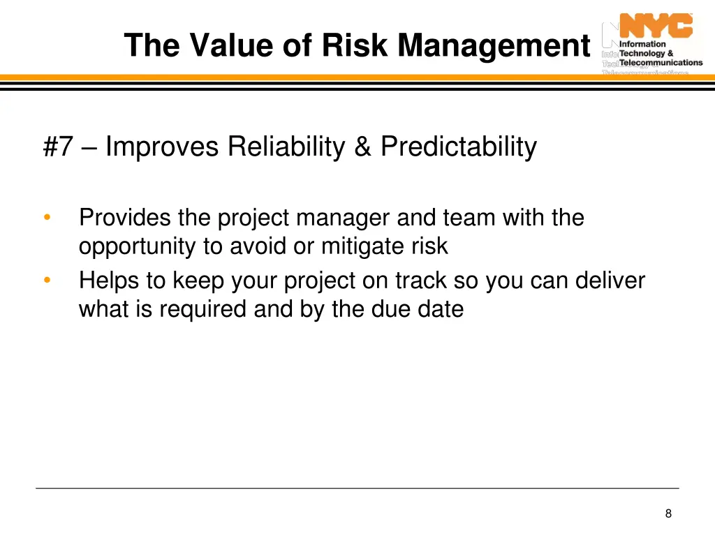 the value of risk management 7