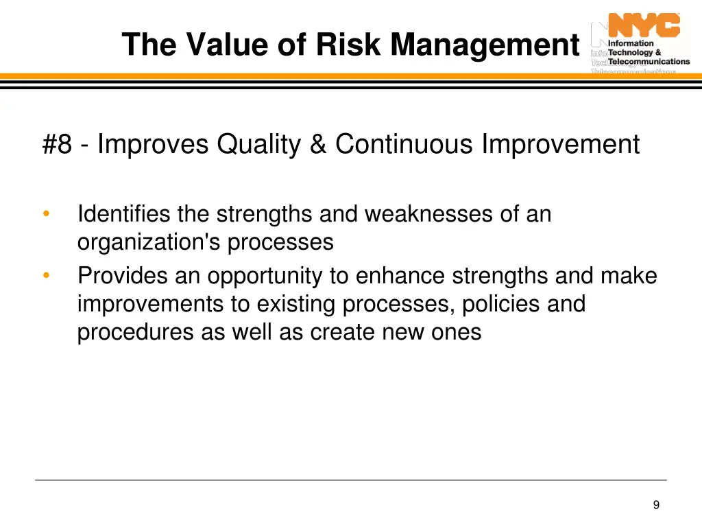 the value of risk management 8