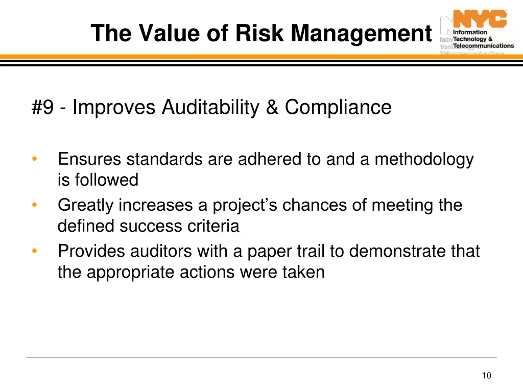 the value of risk management 9