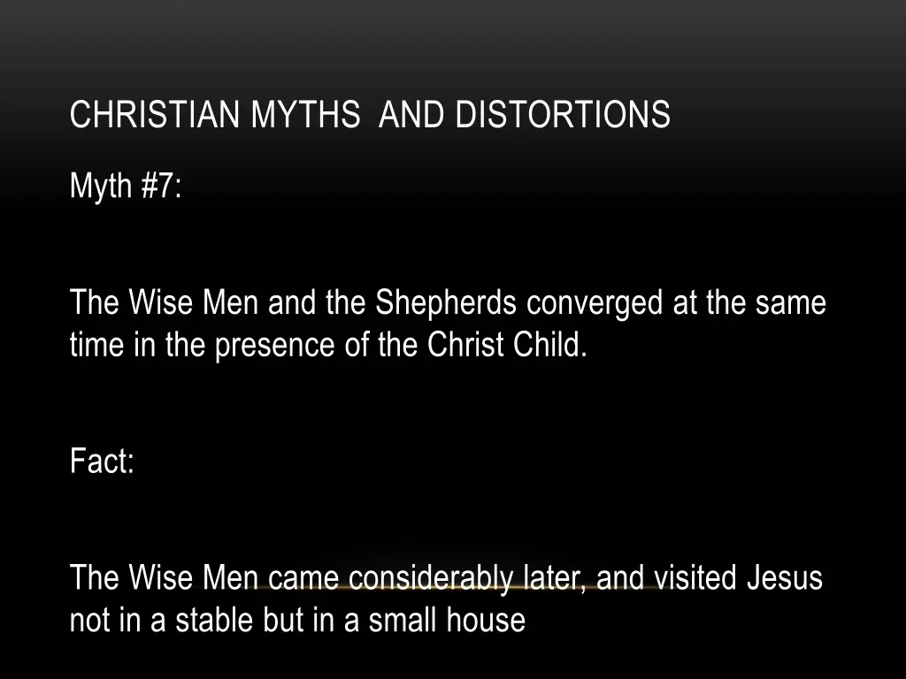 christian myths and distortions 1