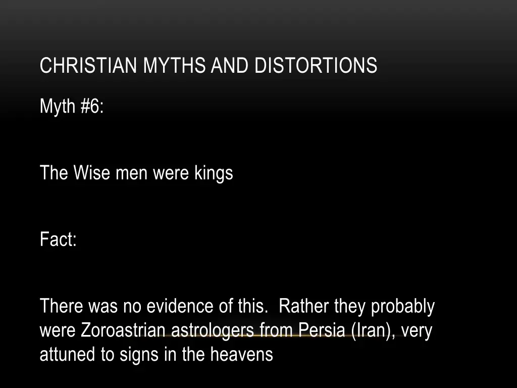 christian myths and distortions