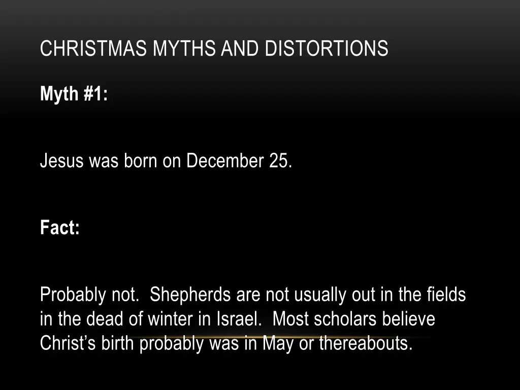 christmas myths and distortions