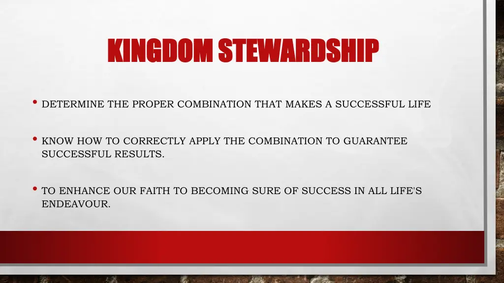 kingdom stewardship kingdom stewardship