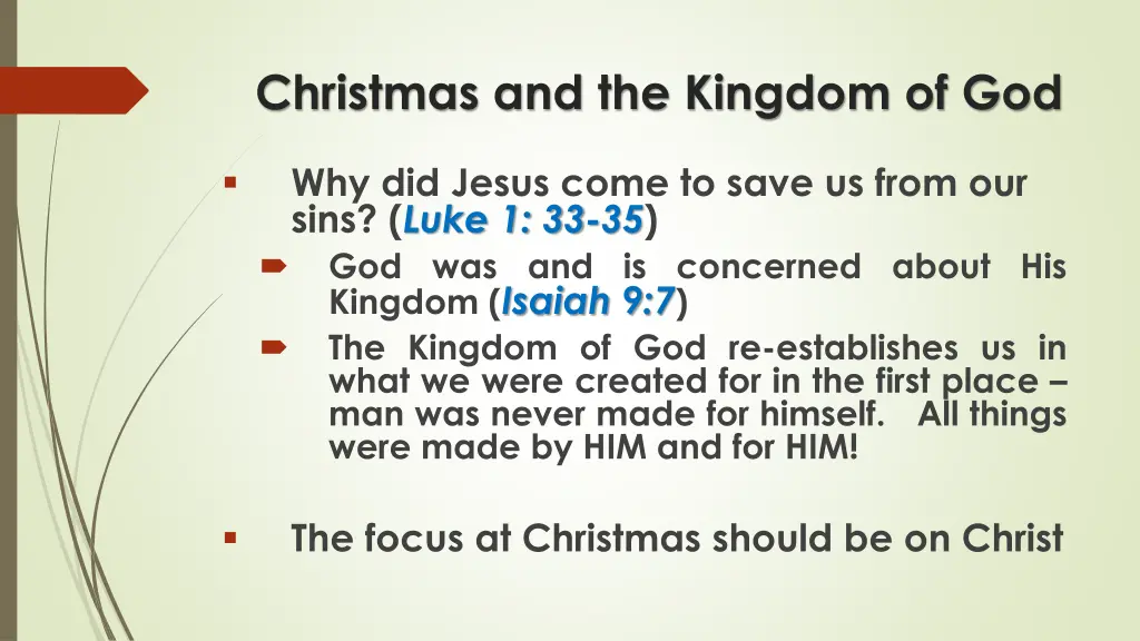 christmas and the kingdom of god 1