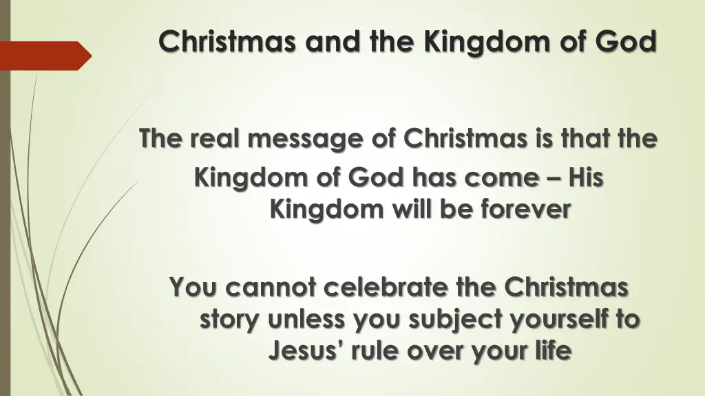 christmas and the kingdom of god 2