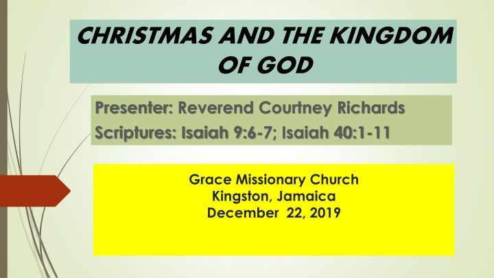 christmas and the kingdom of god