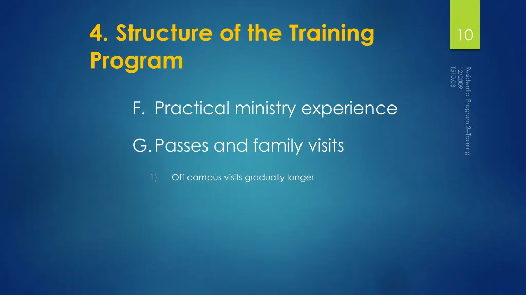 4 structure of the training program 3