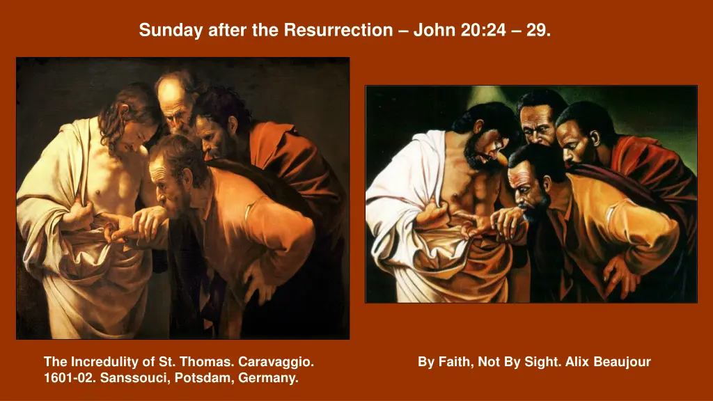 sunday after the resurrection john 20 24 29