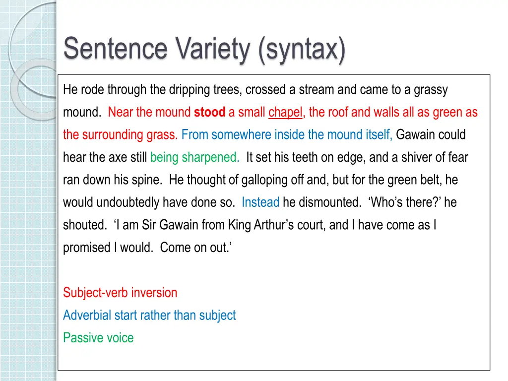 sentence variety syntax