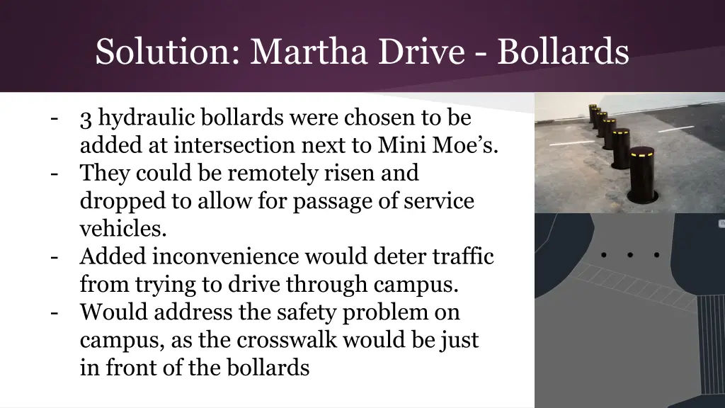 solution martha drive bollards