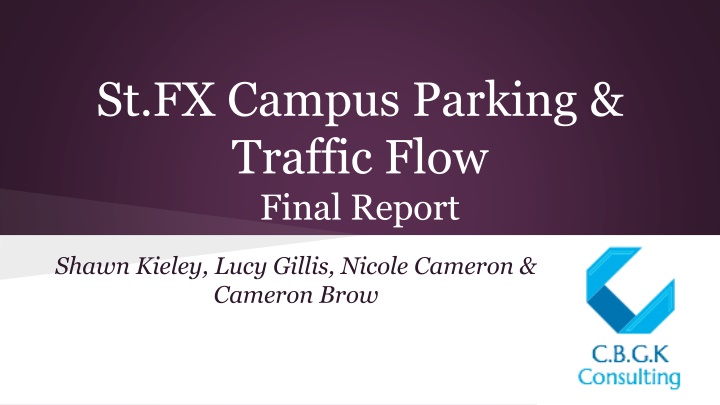 st fx campus parking traffic flow final report