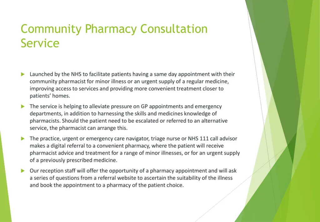 community pharmacy consultation service