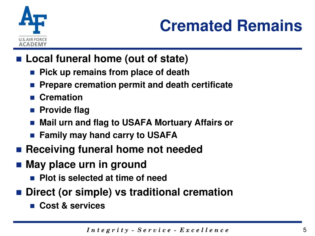 cremated remains