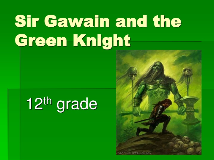 sir gawain and the sir gawain and the green