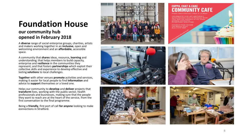 foundation house our community hub opened