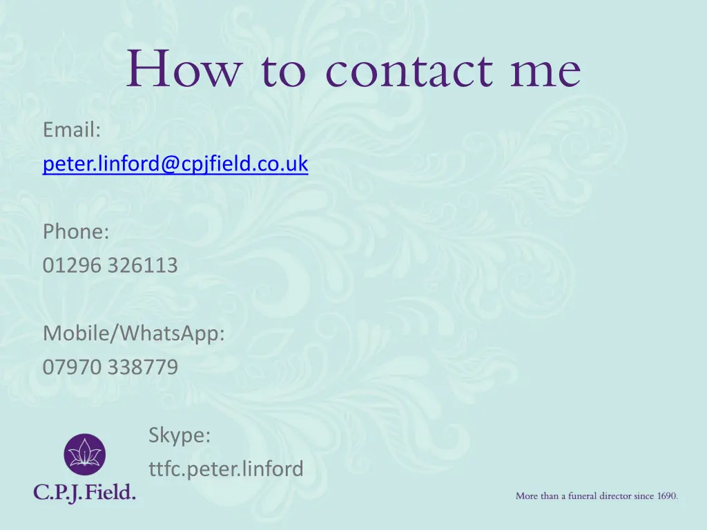 how to contact me