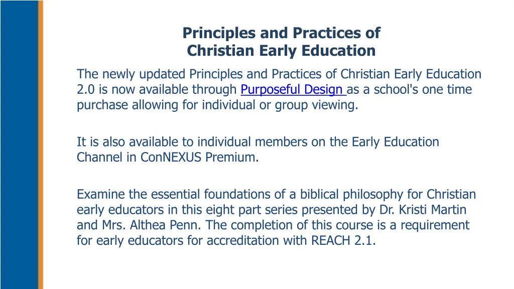 principles and practices of christian early