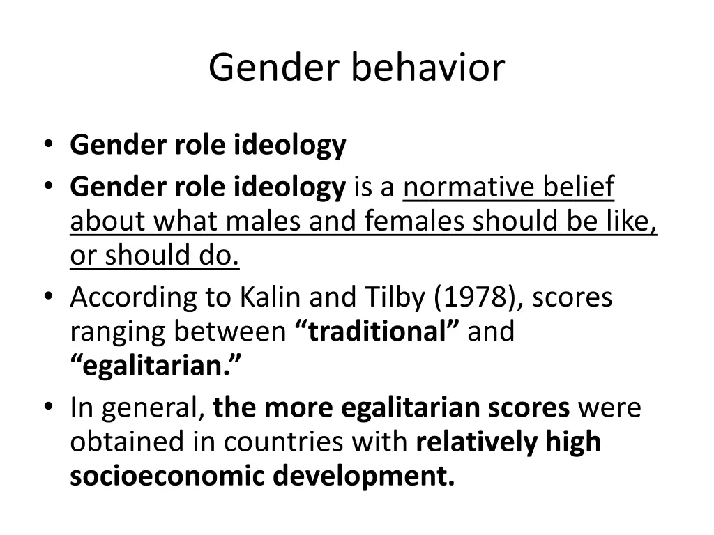 gender behavior 10