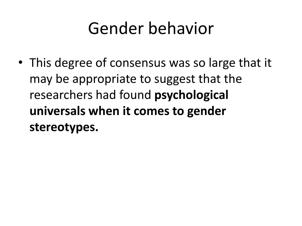 gender behavior 5