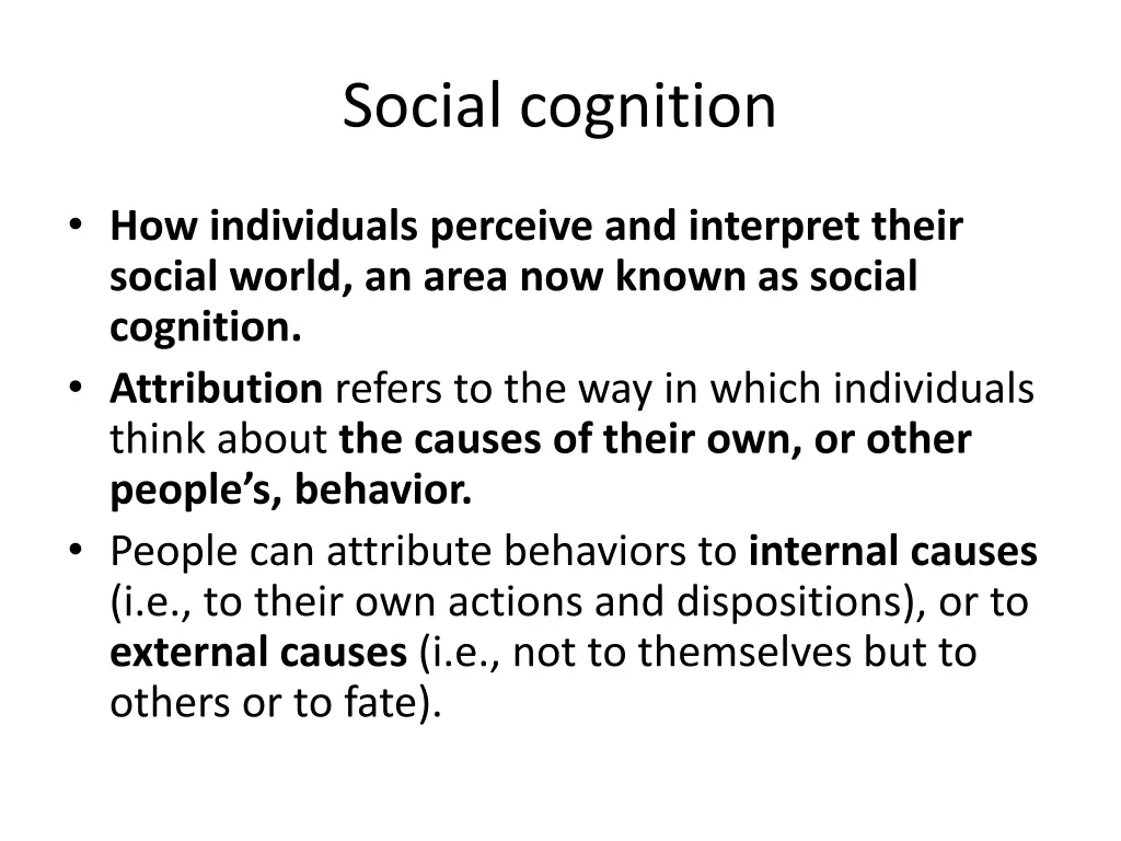 social cognition