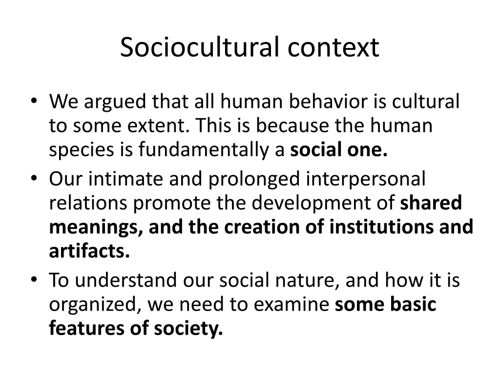 sociocultural context