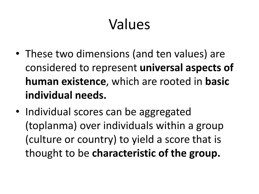 values 7