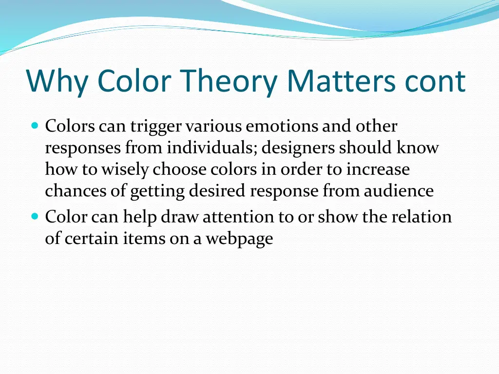 why color theory matters cont