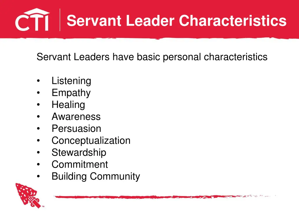 servant leader characteristics