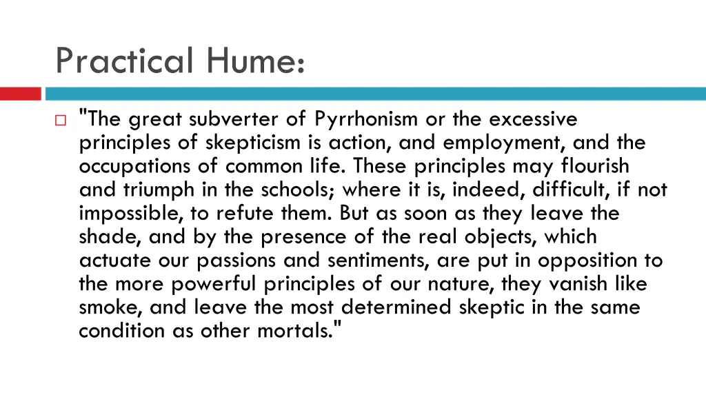 practical hume