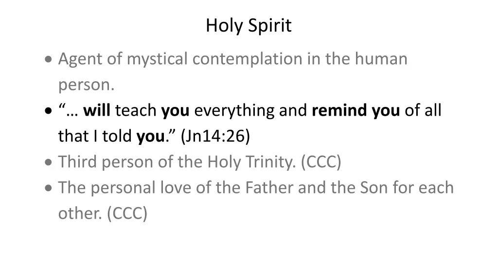 holy spirit