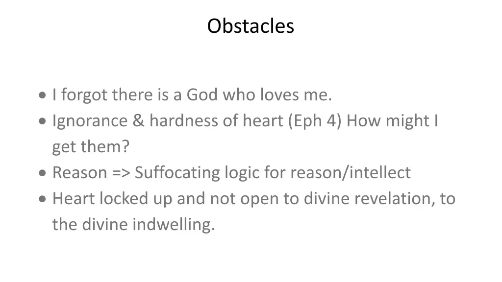 obstacles