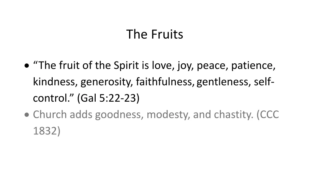 the fruits