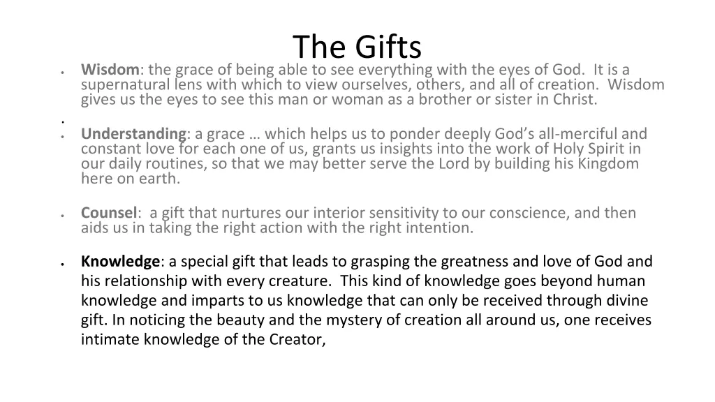 the gifts