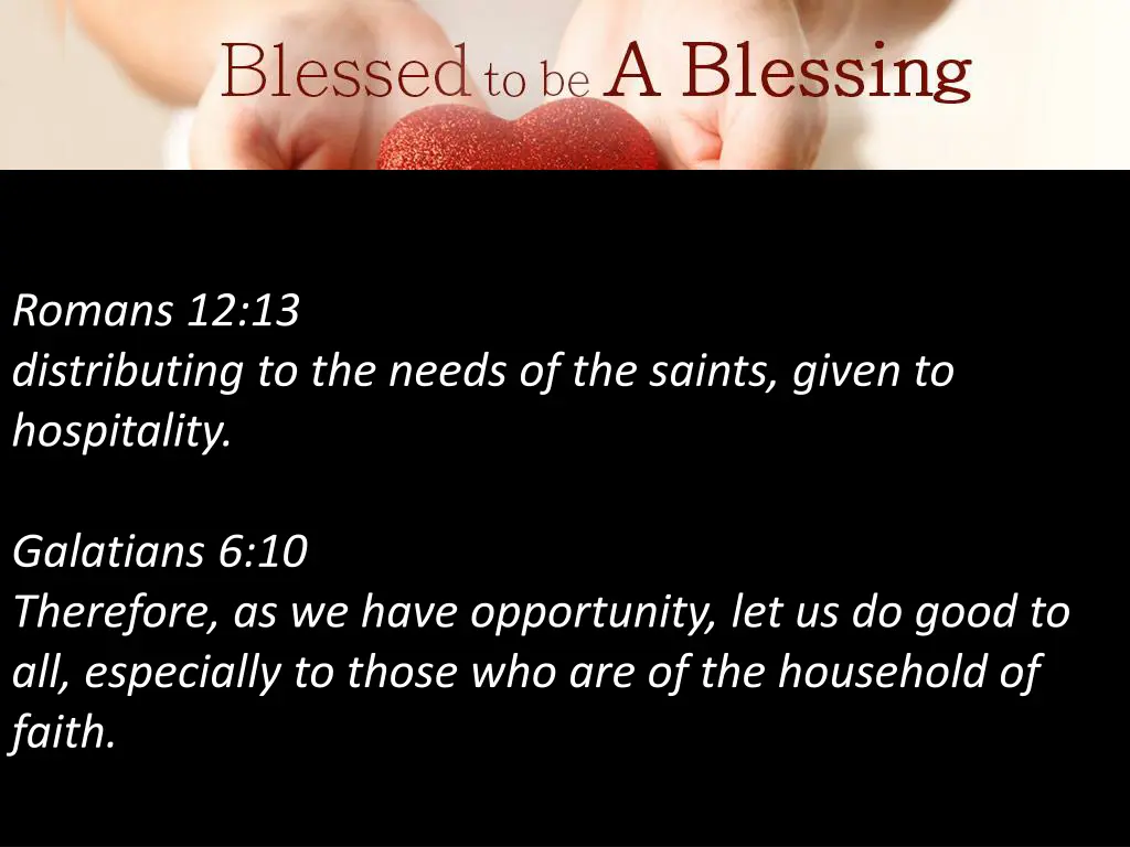 romans 12 13 distributing to the needs