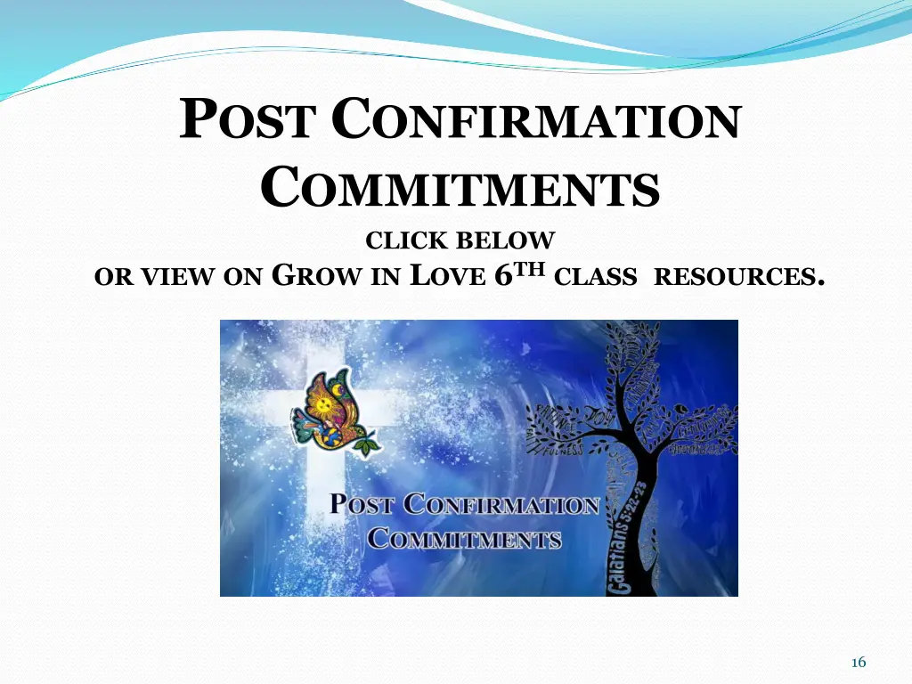 p ost c onfirmation c ommitments click below