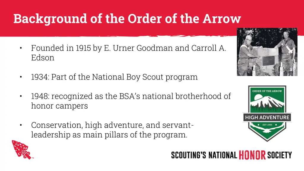 background of the order of the arrow