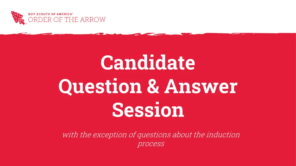 candidate question answer session