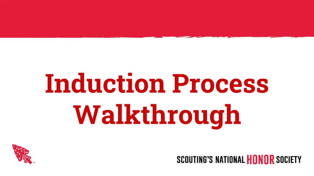 induction process walkthrough