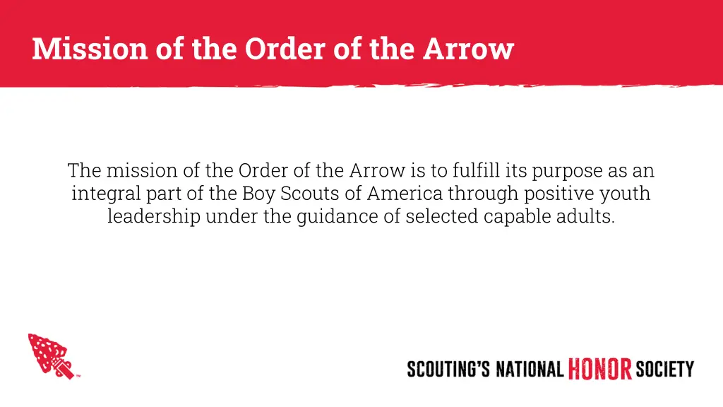 mission of the order of the arrow