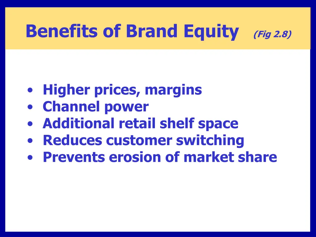 benefits of brand equity fig 2 8