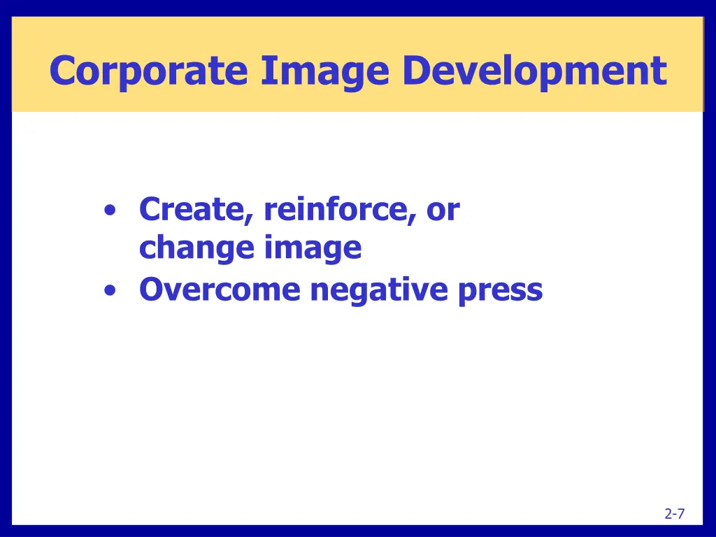 corporate image development