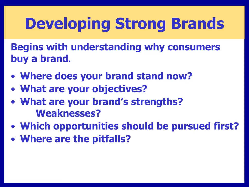 developing strong brands