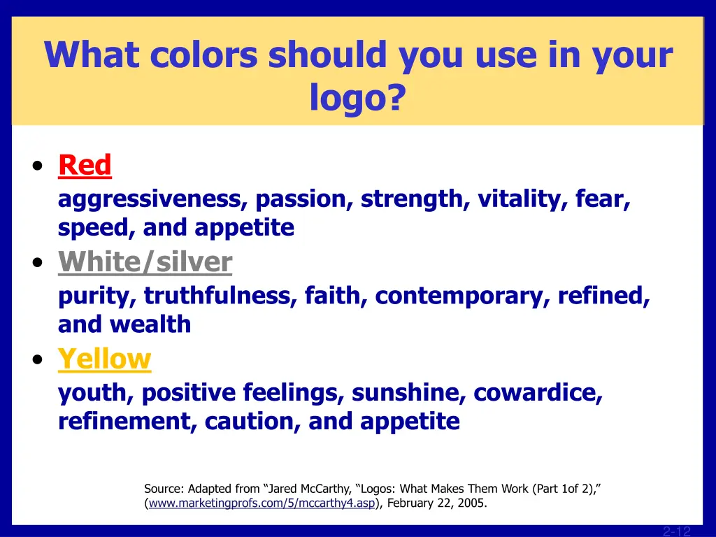 what colors should you use in your logo 2