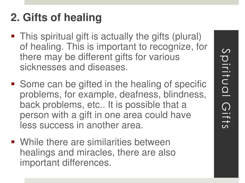 2 gifts of healing