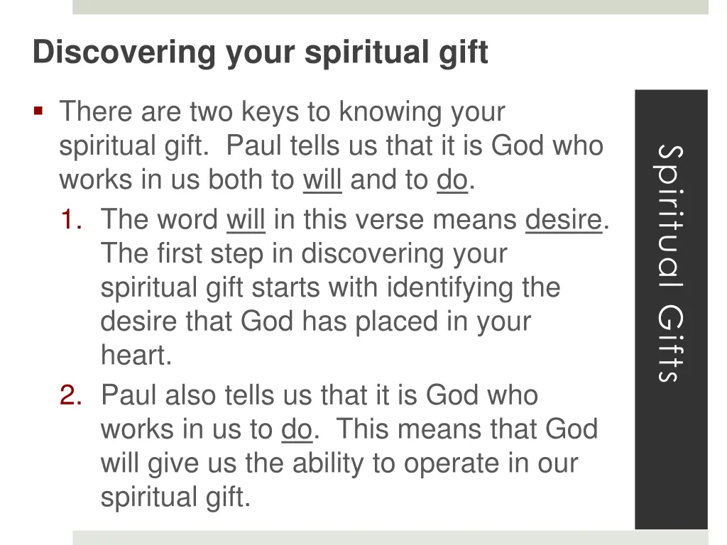 discovering your spiritual gift