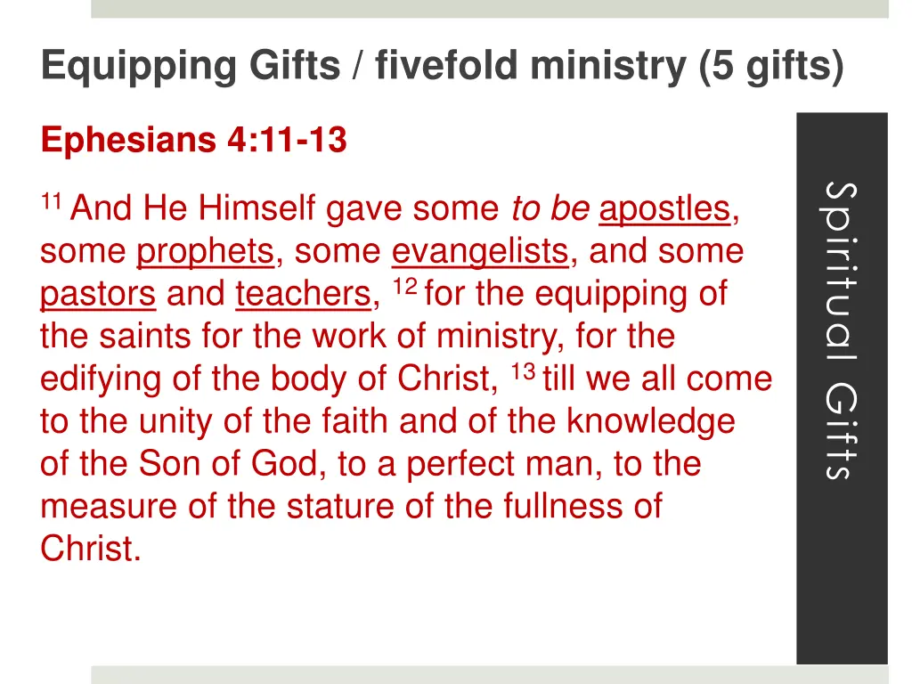 equipping gifts fivefold ministry 5 gifts