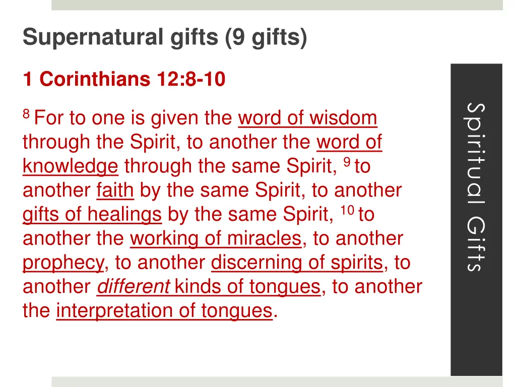 supernatural gifts 9 gifts