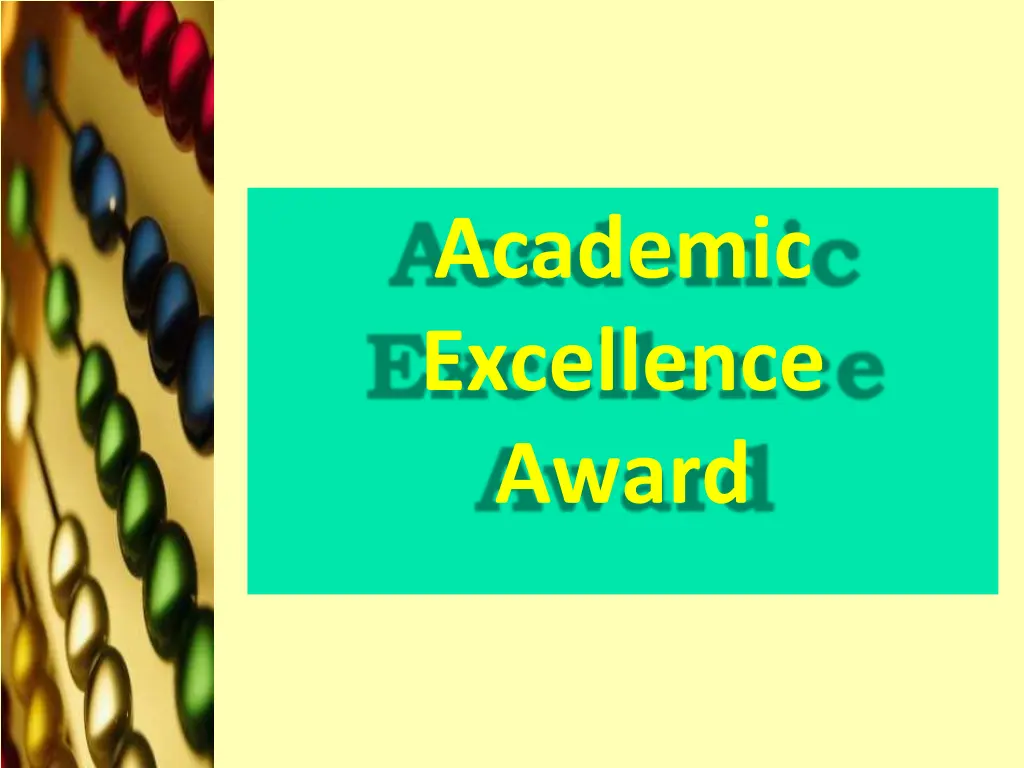 academic excellence award