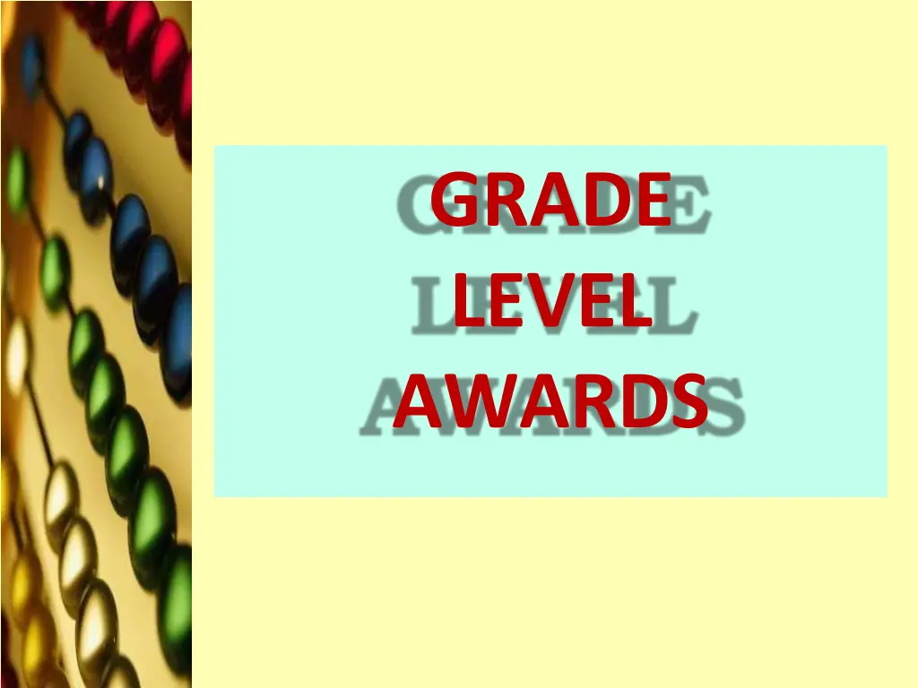 grade level awards